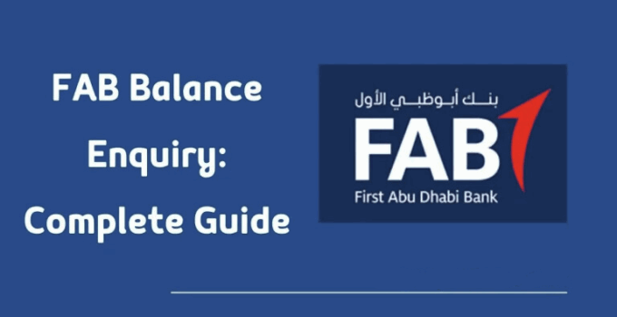 FAB Balance Check – Explanatory guide for new account holder